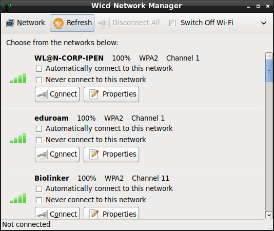 Lista de redes wi-fi